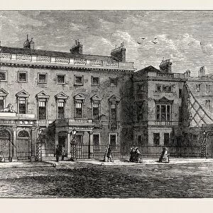THE ORDNANCE OFFICE, PALL MALL, 1850. London, UK, 19th century engraving