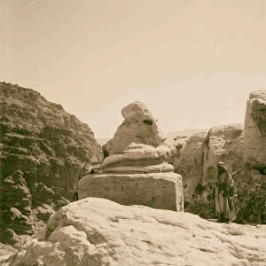 Petra Transjordan Tomb snake 1900 Jordan Extinct city