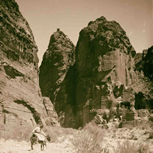 Petra Transjordan Western entrance Sik 1900 Jordan
