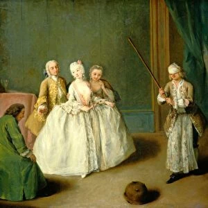 Pietro Longhi, The Game of the Cooking Pot, Italian, 1702-1785, c. 1744, oil on canvas