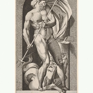 Plate 5 Neptune standing niche holding trident
