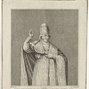 Portrait of Pope Pius VII, Jan Gerritsz. Visser, 1800 - 1802