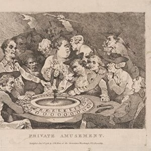 Private Amusement January 1 1786 Etching Sheet