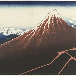 Rain storm foot Mount Fuji Sanka hakuu title