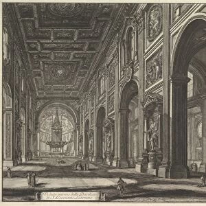 S Giovanni Laterano Interior ca 1768 Etching