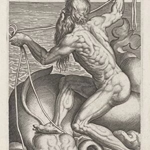 Sea God Oceanus, Philips Galle, 1586