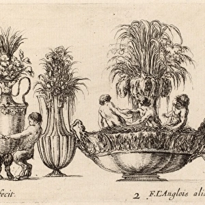 Stefano Della Bella (Italian, 1610 - 1664), Fantastic Vases, probably 1646, etching