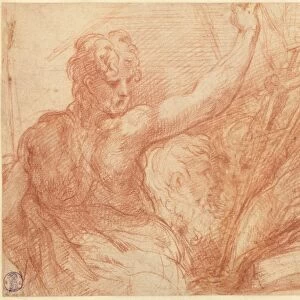 Studies of Saints John the Baptist and Jerome, a Crucifix, and V