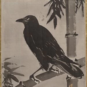 þ½╣Òü½Ú┤ëÕø│ Crow Bamboo Branch Meiji period