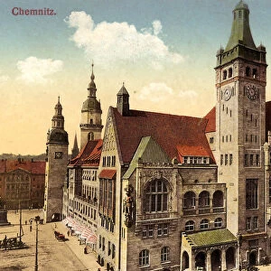 Town halls Chemnitz Buildings 1912 Rathaus