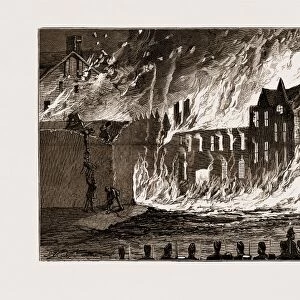 View of the Fire from Newmarket, London, Uk, 1875