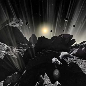 Astronauts explore the tumultuous surface of a comet