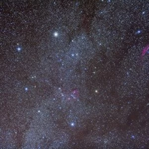 The Auriga constellation showing lanes of dark nebulosity
