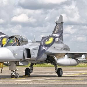 A JAS-39 Gripen of the Czech Air Force at Cambrai Air Base, France
