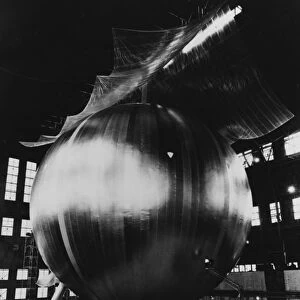 A NASA Echo II balloon undergoes tests, 1963