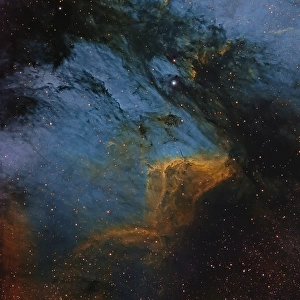 The Pelican Nebula, an H II region in the constellation Cygnus