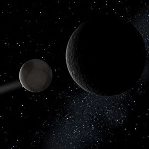 Pluto and its moon Charon lie at the frontier of the solar system