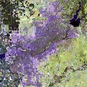 Satellite view of the Sacramento metropolitan area