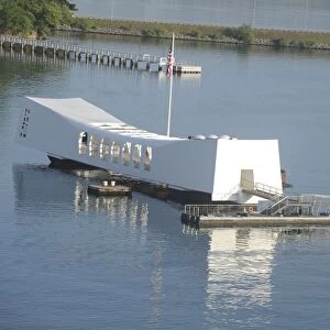 The USS Arizona memorial in Pearl Harbor