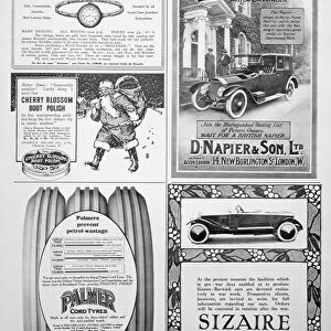 An advertising page in the Illustrated London News, Christmas, 1916