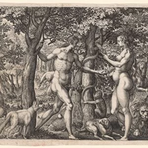 Adam and Eve, late 1500s. Creator: Robert Boissard (French, 1570-aft 1603)