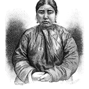 An Ainu girl, Japan, 1895. Artist: E Ronjat