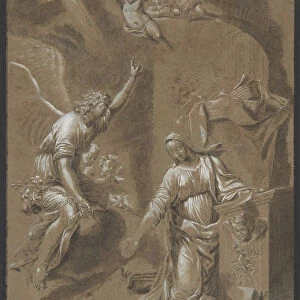 The Annunciation, late 17th century. Creator: Johann Jakob von Sandrart