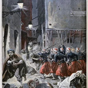 Anti-Jewish riots in Algiers, 1898. Artist: F Meaulle