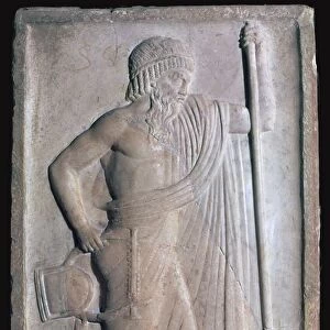 Archaic Roman relief of Apollo