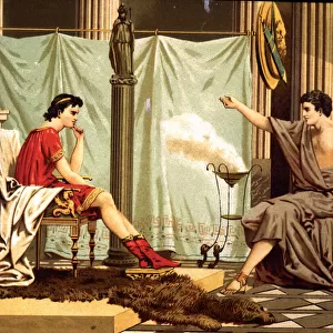 Aristotle (384-322. BC), Greek philosopher, with his pupil Alexander the Great (356-323 a