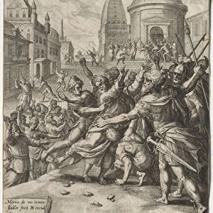 The Arrest of St. Paul, 1581. Creator: Jan I Sadeler (Flemish, 1550-1600)