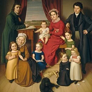 An Artist and His Family, c. 1830. Creator: Unknown