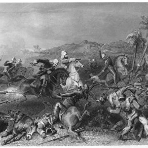 Attack on the Sealkote mutineers by General Nicholsons Irregular cavalry, 1857, (c1860)
