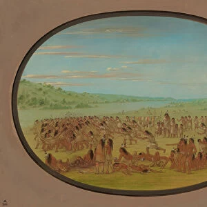 Ball-Play of the Women - Sioux, 1861 / 1869. Creator: George Catlin