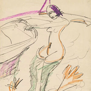 Bather, 1912 / 1913. Creator: Ernst Kirchner