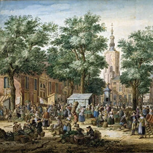 The Big Green Market in The Hague, 1769. Artist: Paulus Constantijn la Fargue