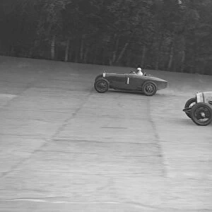 Bugatti of Kaye Don and Delage of J Taylor, Surbiton Motor Club race meeting, Brooklands, 1928