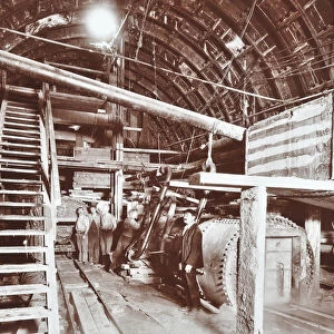 Bulkhead to retain compressed air in the Rotherhithe Tunnel, London, October 1906