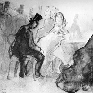 At the Cabaret, 19th century, (1930). Artist: Constantin Guys