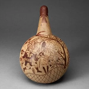 Ceremonial Vessel Depicting a Deer-Hunting Scene, 100 B. C. / A. D. 500. Creator: Unknown