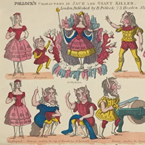 Characters, from Jack the Giant Killer, Plate 2 for a Toy Theater, 1870-90. 1870-90
