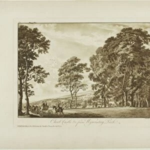 Chirk Castle and c. from Wynnstay Park, 1776. Creator: Paul Sandby