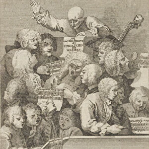 A Chorus of Singers, ca. 1800. Creator: Dent