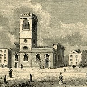 The Church of Allhallows the Great in 1784, (c1872). Creator: Unknown