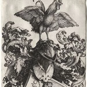 The Coat of Arms with a Lion and Cock, probably 1503. Creator: Albrecht Dürer (German