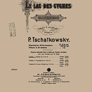 Cover of the score of the ballet Swan Lake by Pyotr Tchaikovsky, 1900