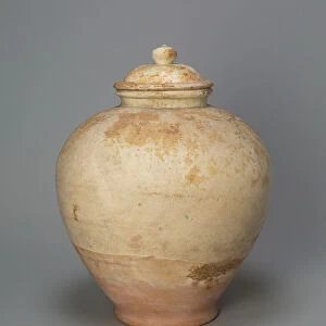 Covered Jar, Tang dynasty (618-906), early 8th century. Creator: Unknown