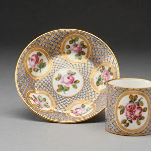 Cup and Saucer, Sevres, 1777. Creators: Sevres Porcelain Manufactory