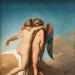 Cupid and Psyche embrace each other