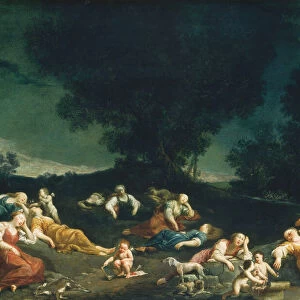 Cupids Disarming Sleeping Nymphs, c. 1690 / 1705. Creator: Giuseppe Maria Crespi